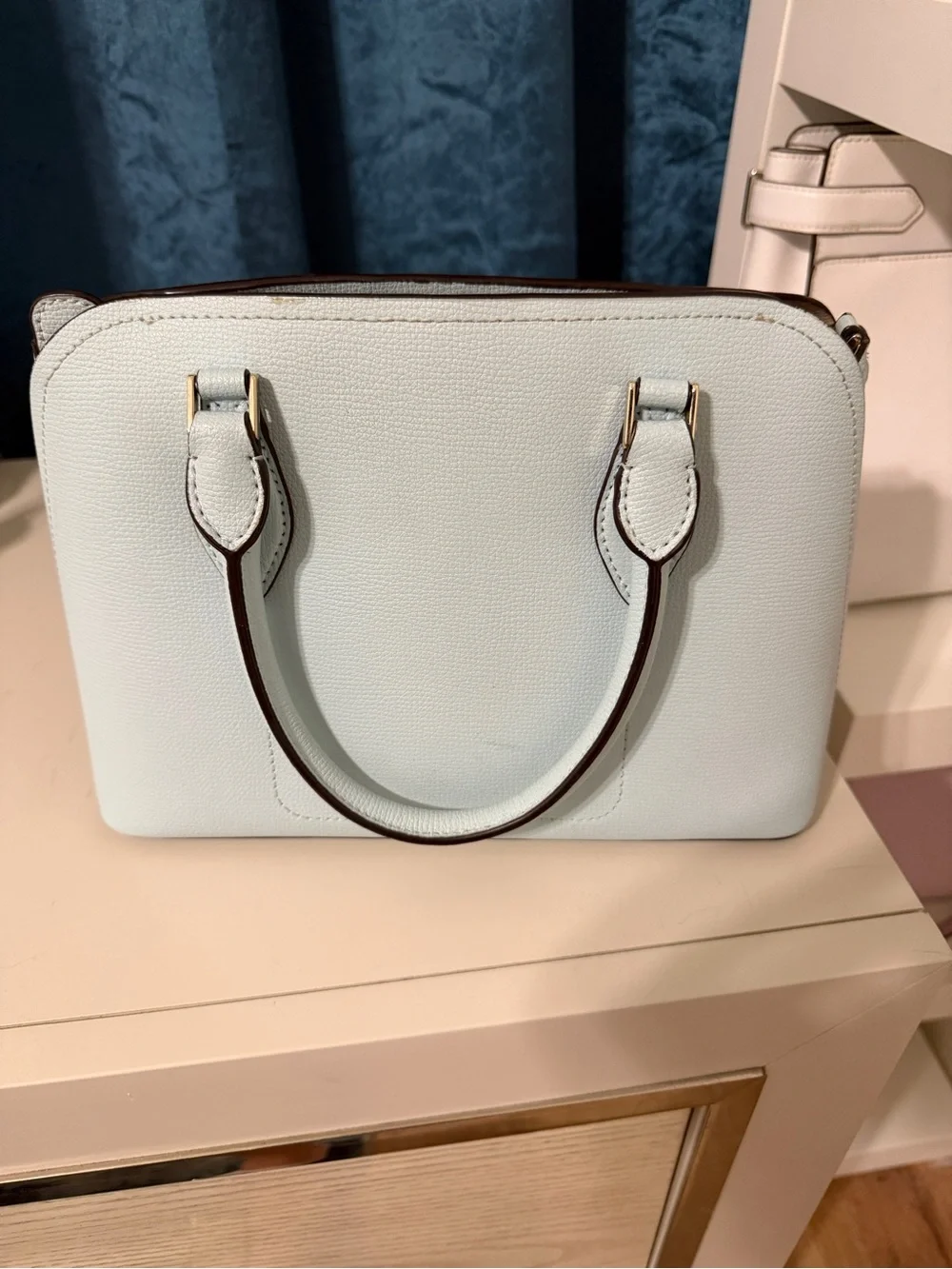kate spade Light Blue Saffiano Dome Crossbody Satchel